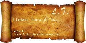 Linkes Tonuzóba névjegykártya